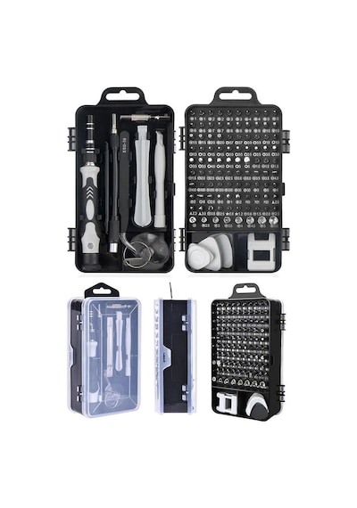 Zhltools 117 Parça Profosyonel Cep Telefonu Tablet Laptop Tornavida Tamir Seti Siyah