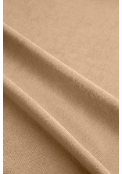 Gauze Fabric Design Kadife Dokulu Dertsiz Masa Örtüsü, Safir Bej