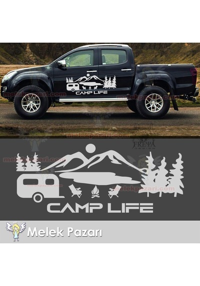 Yazı Tercihli, Camp Life Karavan Off Road Oto Sticker Yazı Tercihli, Camp Life Karavan Off Road Oto Sticker