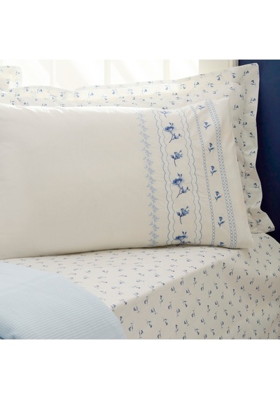 Karaca Home Blossy %100 Pamuk Nish Set Çift Kişilik Pike Takımı Mavi
