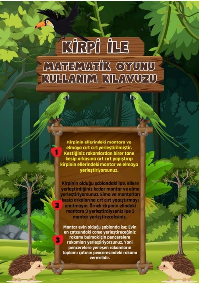 Kirpi İle Cırt Cırtlı Matematik Oyunu Toplama