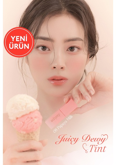 Dasique Yoğun Parlaklık Ve Canlı Renkler Sunan Kalıcı Tint Juicy Dewy Tint 08 Papaya Milk 08 Papaya Milk