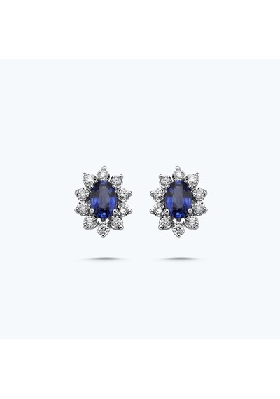 Altınbaş Pırlanta Safir Küpe Ins291s-8k