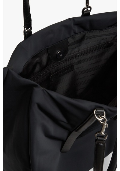 Tommy Hilfiger Th Elevated Nylon Siyah Tote Çanta-15492