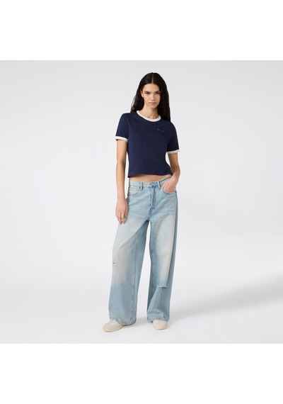 Champion Crewneck Croptop Kadın Lacivert T-shirt 118533 2800284
