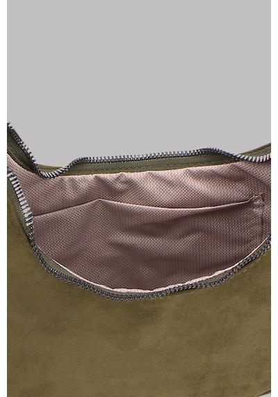 Housebags Süet Yeşil Yarım Ay Kol Çantası 242 Yeşil