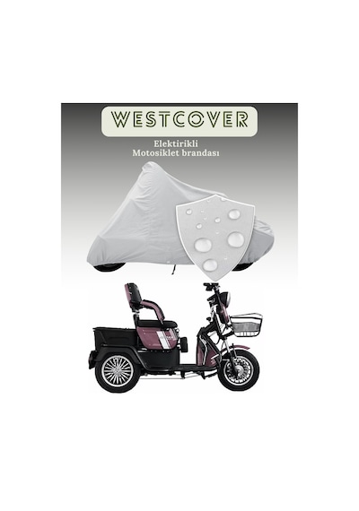 Arora Tdr41-z Rüzgar Elektrikli 3 Tekerli Moped Koruma Örtüsü Brandası Lüx Kalite