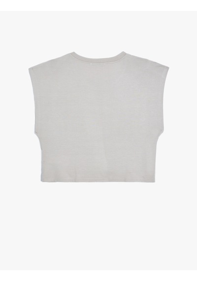 Koton Modal Kumaş Yuvarlak Yaka Kolsuz Pijama Üstü Lila 5slk40033mk Lila