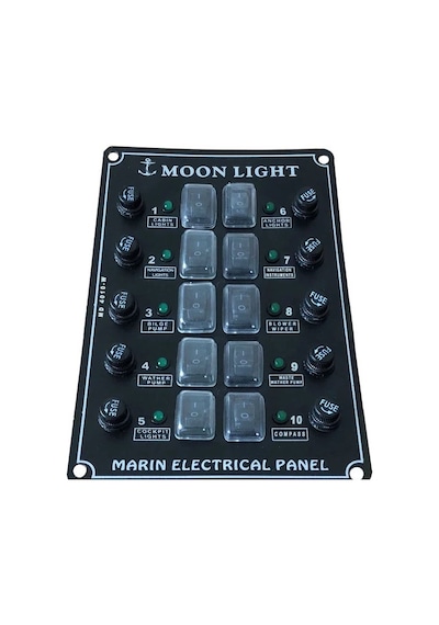 Moonlight 10'Lu Çiftli Switch Panel 12-24 Volt