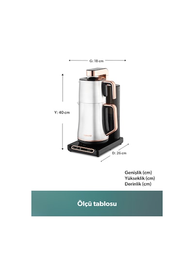 Homend Teabot 1785H Konuşan Otomatik Çay Makinesi