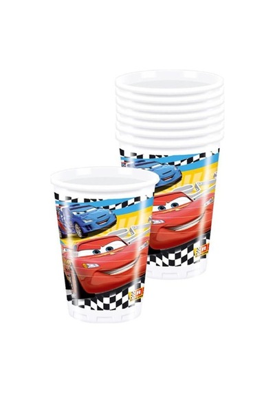 Cars Arabalar Şimşek Mcqueen 8 Kişilik 11 Parça Doğum Günü Set