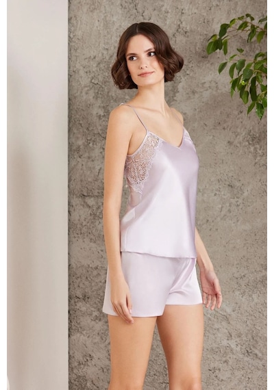 Pierre Cardin 6000 Kadın Dantelli Saten 6'lı Set-viola Viola