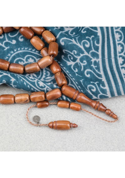 Kuka Gerçek Doğal Lapisdo İmzalı Kapsül Kesim 7x11.5mm Tesbih
