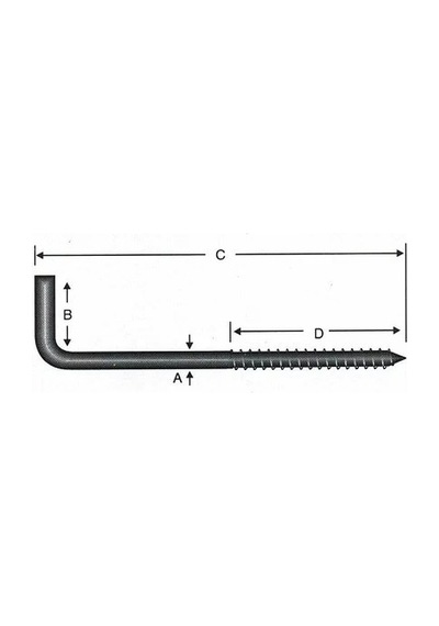 Vidalı Korniş Çivi No:7 - 4x70 - 10 Adet Çok Renkli