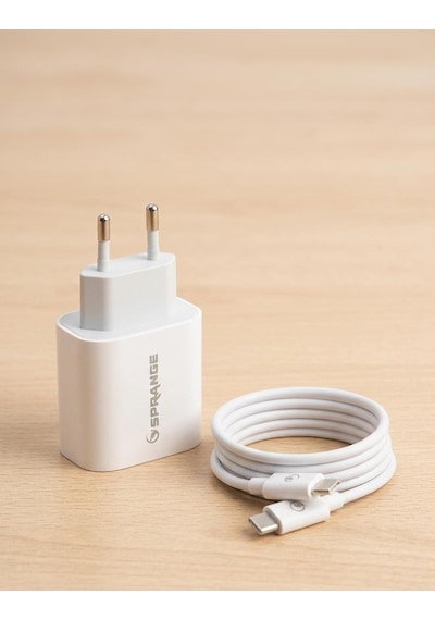 Sprange P-t18 25w Type-c Hızlı Şarj Cihazı Adaptör Ve Type-c To Type-c Kablo Seti Pd 3.0 + Qc 3.0