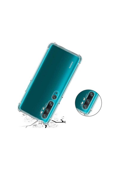Xiaomi Mi Note 10 Kılıf Zore Nitro Anti Shock Silikon Renksiz