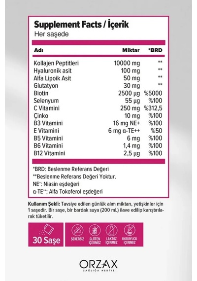 Day2day The Collagen Beauty Intense Çilek Aromalı 30 Saşe X 3 Adet