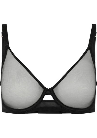 Agent Provocateur Lucky Bra Black - Şeffaf Tül, Kalıplı Tellerli Sütyen, Konforlu Ve Şık Tasarım Siyah