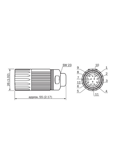 Sick Dos-2312-g 6027538 ,m23-12p Dişi Soket