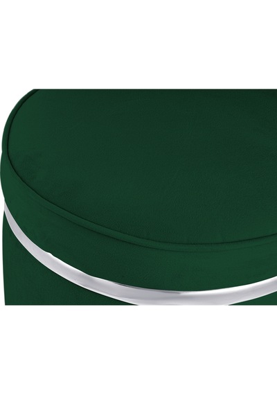Zerafet Silver Kaplama Luxery Puf-yeşil Babyface Kumaş Pofuduk Oturma Pufu&makyaj Pufu&bench