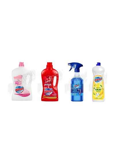 Bingo Yüzey Tem. Fresh 2.5 Lt + Yüzey Tem. Fresh 2.5 Lt + Kireç Çözücü 900 Ml + Bulaşık Deterjanı 650 Ml 4'lü Set Diğer