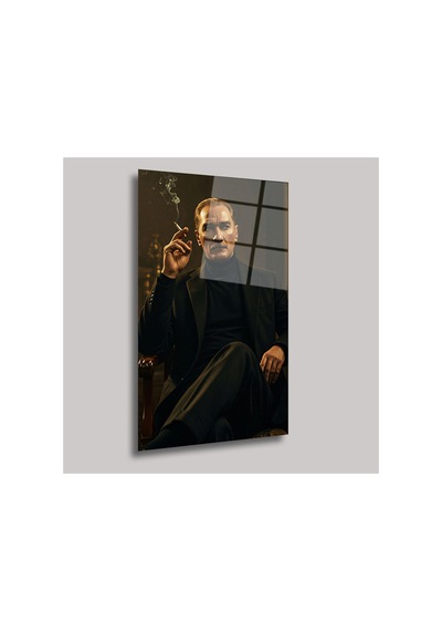 Atatürk Cam Tablo Mustafa Kemal Portresi - Deg0294