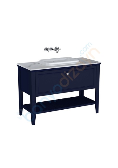 65783 VitrA Valarte Neo Tek Çekmeceli Tezgah Üstü Lavabo Dolabı, 120 Cm, Çelik Mavisi Mermer Tezgah Ve Lavabo Dahil Diğer 65783 VitrA Valarte Neo Tek Çekmeceli Tezgah Üstü Lavabo Dolabı, 120 Cm, Çelik Mavisi Mermer Tezgah Ve Lavabo Dahil Diğer