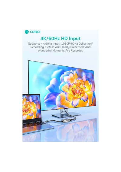Canlı Yayın Video Yakalama Kartı 4k 60hz Usb 3.0 / Type-c İkili Arayüz 1080p 60hz Video Capture Card K Capture-01
