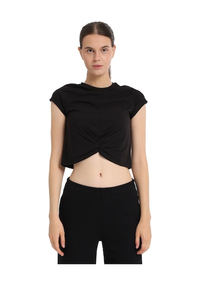 Sportive Marana Cropped Top Kadın Siyah Günlük Stil T-shirt 25kk1032-syh 1776514 SIYAH