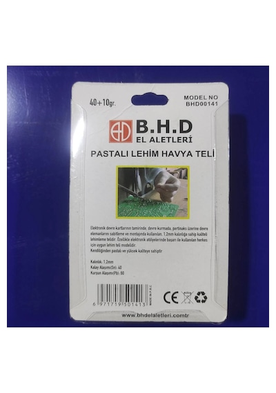 B.h.d Pastalı Lehim Havya Teli 40 Gr Tel 10 Gram Pasta Kalınlık 1.2 Mm Kod:bhd00141