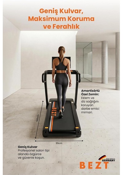 Run Smart Ultra 4 Hp Ekranlı Koşu Bandı 180 Kg Kapasite/telefon Yansıtmalı Led