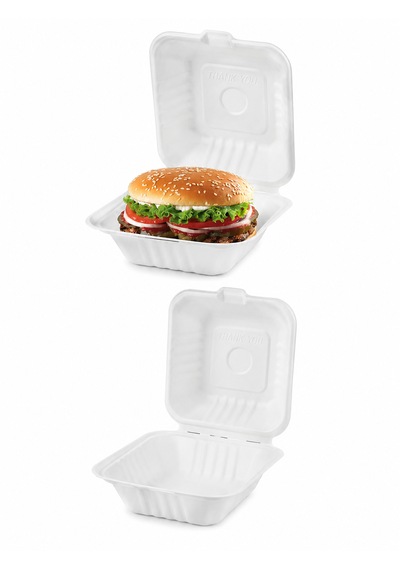 Karton Hamburger Kabı - Ekolojik 25 Adet