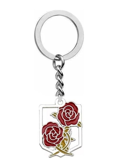 Bloody Rose Kan Kırmızısı Gül Figürlü Anahtarlık Gotik Ve Romantik Unisex Aksesuar