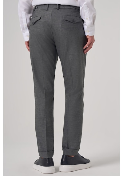 Morven Erkek Füme Poliviskon Trend Desenli Slim Fit Çift Pile Pantolon 26ms003010050 Füme
