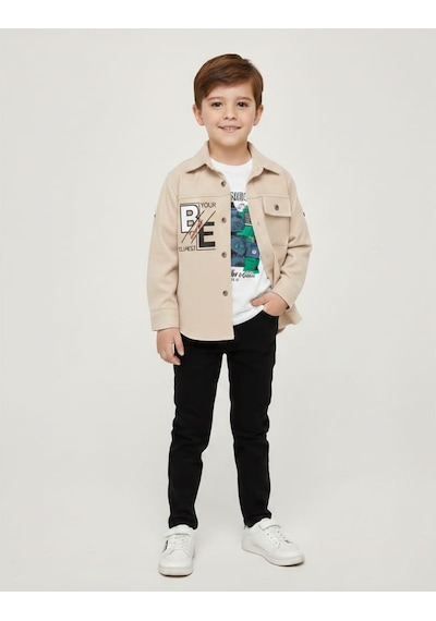 Erkek Çocuk T-shirt'lü 3'lü Takım Çok Renkli