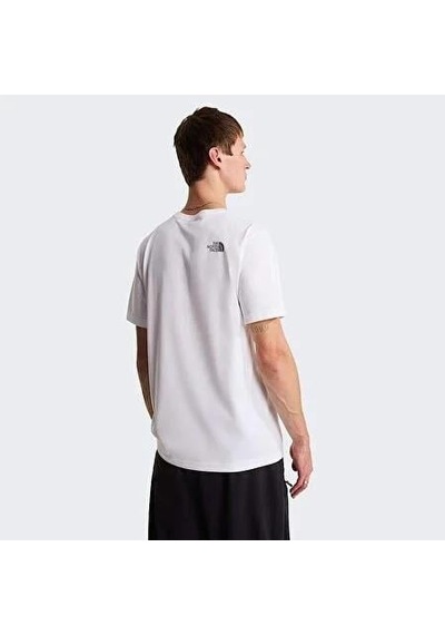 The North Face M Mountaın Lıne Regular Eeve Tee Erkek T-shirt Nf0a8guxfn41 Whıte