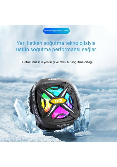Dm Ac05 Manyetik Oyun Telefonu Soğutucusu Hız Kontrollü Radyatör Fanı Güçlü Soğutma