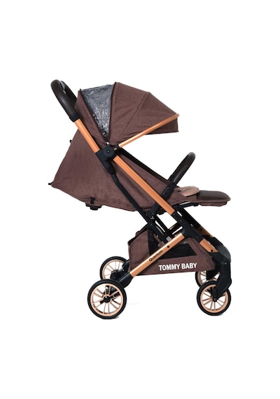Tommybaby Quantum Kabin Travel Bebek Arabası Kabin Boy Bebek Arabası Pedli Katlanabilir Yağmurluk Hediye Gri