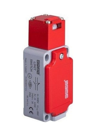 Emas L52k23lum320 Emniyet Sınır Şalteri Kıvrık+düz Metal Anahtarlı