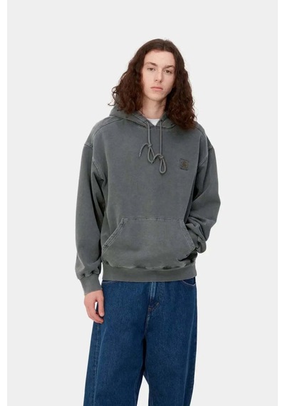 Carhartt Wıp Hooded Vista Sweat - Gri Oversized Fit Pamuklu Kapüşonlu Üst