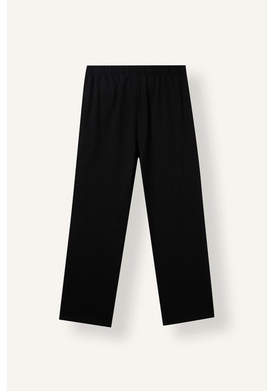 Defacto %100 Pamuk Beli Bağcıklı Relaxed Fit Düz Paça Pijama Altı J0330ax26aubk81 Siyah-bk81