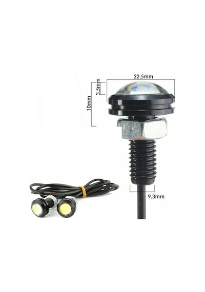 Kartal Göz Led Ayna Altı Led Eagle Eye Civatalı Turuncu Renk 18mm Sts Oto Aksesuar
