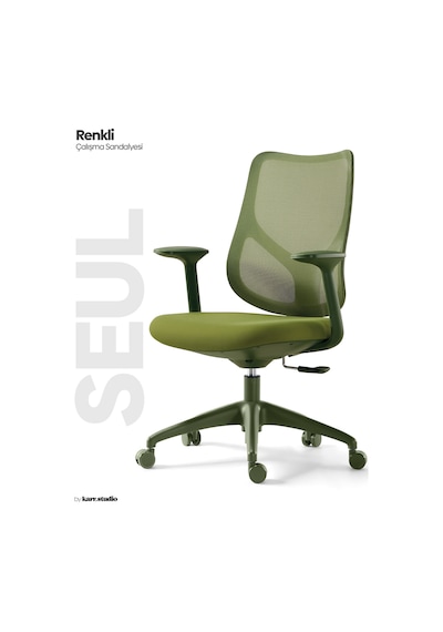 Seul Ergonomik Çalışma Sandalyesi - Yeşil
