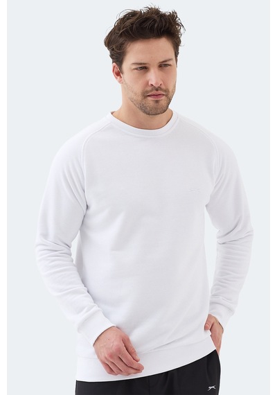Slazenger Nadav Erkek Beyaz Sweatshırt Beyaz