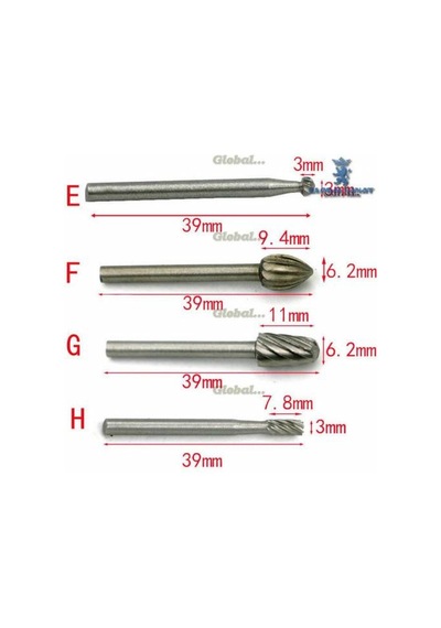 Ahşap Oyma Delme Düzeltme Uçları 6 Parça 2Mm Freze Uç Yüksek Kali