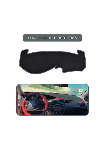 Ford Focus 1 1998-2005 Torpido Koruma Halısı Gri Kenar