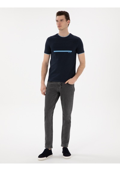 Pierre Cardin Erkek Lacivert Tişört 50302549-vr033 Lacivert