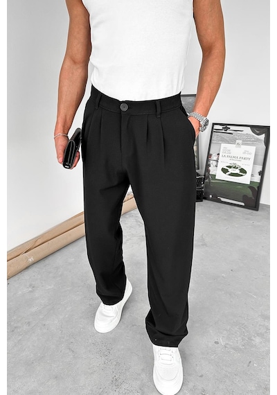 Siyah Basic Premium Kumaş Pantolon Siyah