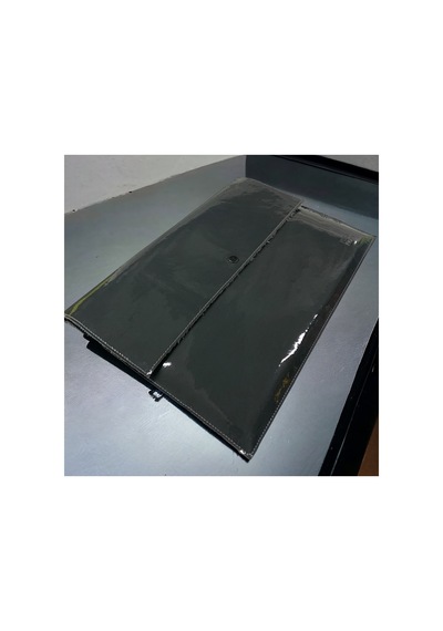 Plush Studıo Istanbul Gri Rugan Peluş Astarlı Laptop Evrak Çantası 36x26 Cm Şık Notebook Çantası Gri Gri