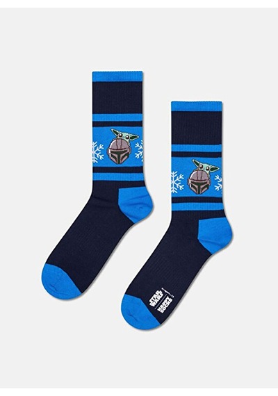 Happy Socks Lacivert Erkek Desenli Çorap Mini & Me Star Wars Found Family Siyah